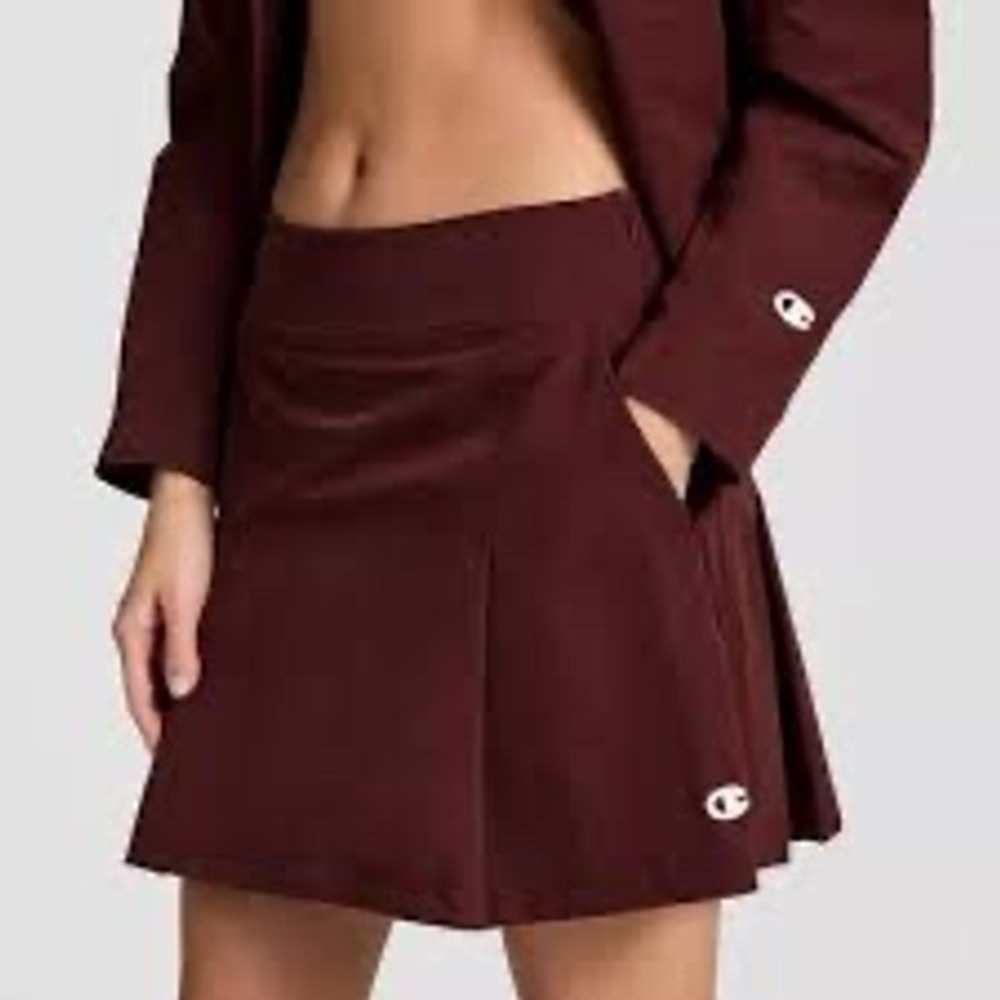 Champion Womens Burgundy Pleated Active Skort Size 4 Athletic Tennis Golf Skirt